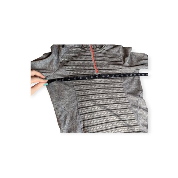 Mondetta Wool Blend Pullover Gray Striped Hoodie Womens Size Medium - Picture 11 of 14